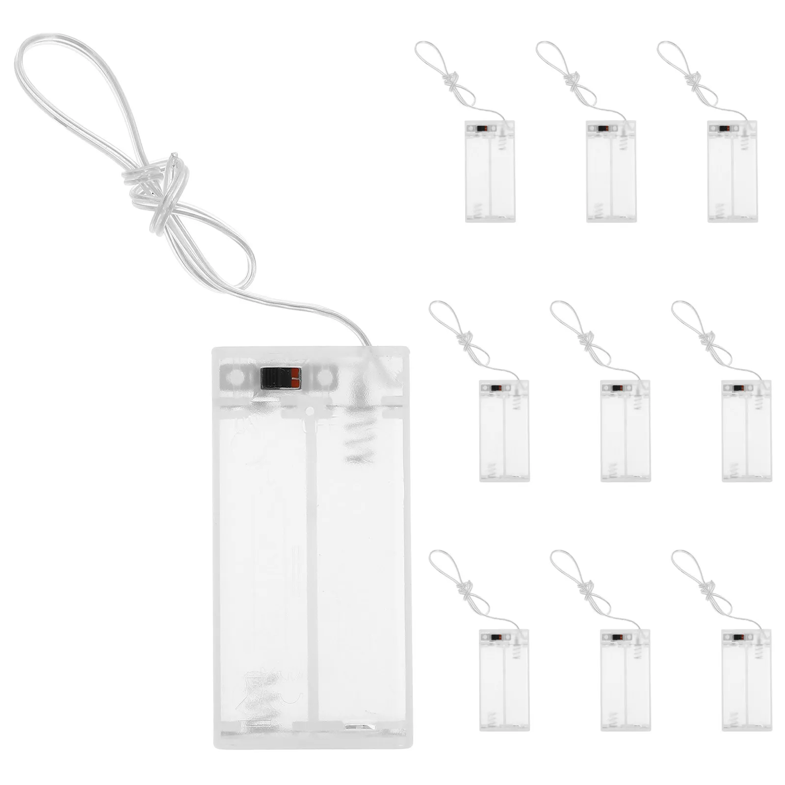 10Pcs Plastic Aa Battery Holder for String Lights Transparent Empty Battery Case Convenient Secure Closure DIY Lighting Projects
10Pcs Plastic Aa Battery Holder for String Lights Transparent Empty Battery Case Convenient Secure Closure DIY Lighting Projects