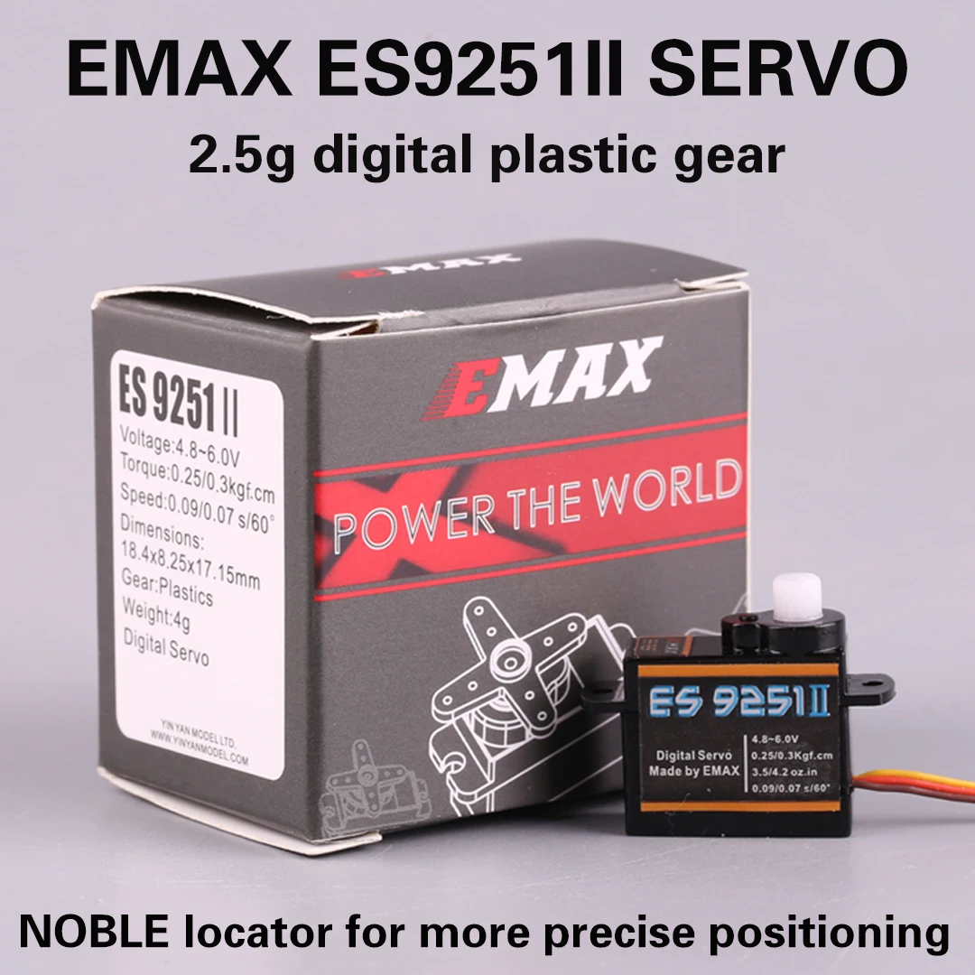 EMAX ES9251II Plastics Digital Servo 3.6g Waterproof Servo with Gears Suitable for RC Car Helicopter Boat Airplane Accessories
EMAX ES9251II Plastics Digital Servo 3.6g Waterproof Servo with Gears Suitable for RC Car Helicopter Boat Airplane Accessories