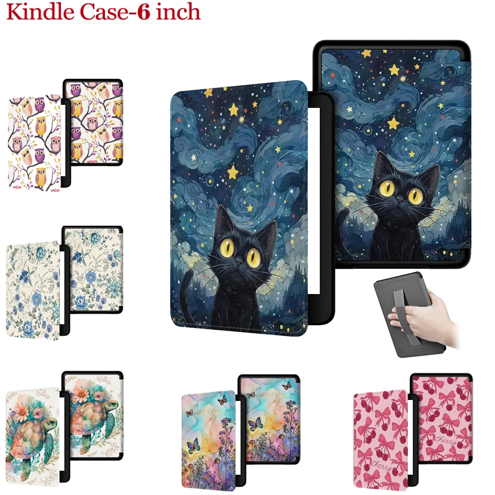 Starry Night Big-Eyed Black Cat protect Cover Case For All-New 6'' Kindle 11th Gen 2024/2022 Released RS23CV C2V2L3 Cherry cover
Starry Night Big-Eyed Black Cat protect Cover Case For All-New 6'' Kindle 11th Gen 2024/2022 Released RS23CV C2V2L3 Cherry cover