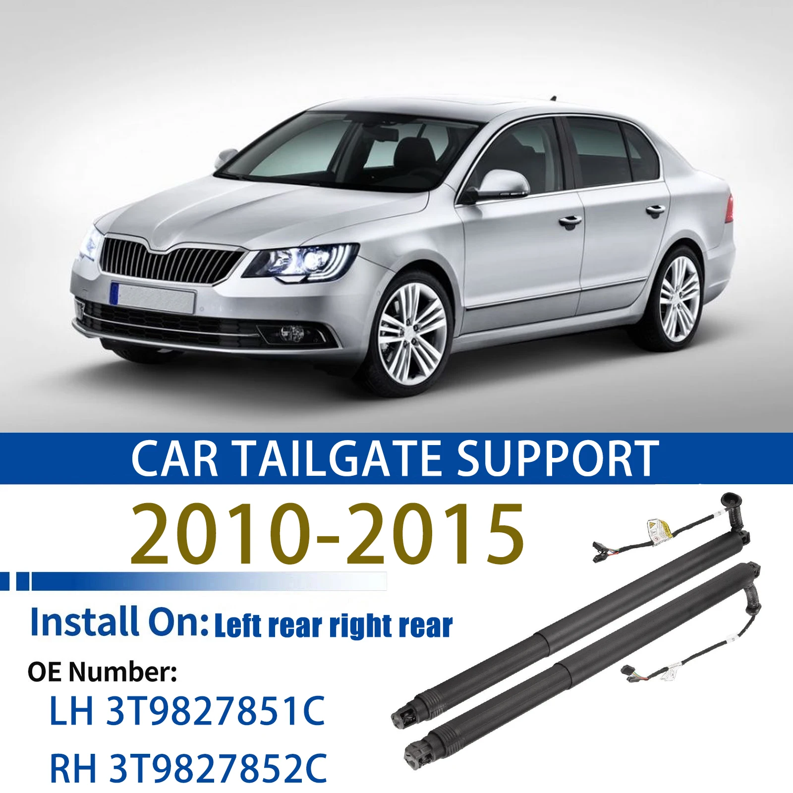 Для SKODA SuperB II 2010-2013 (Typ3T) Электропривод задней двери багажника, амортизатор задней двери багажника, левый 3T9827851C, правый 3T9827852C
Для SKODA SuperB II 2010-2013 (Typ3T) Электропривод задней двери багажника, амортизатор задней двери багажника, левый 3T9827851C, правый 3T9827852C