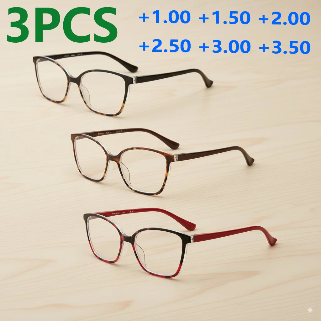 Очки для чтения в оправе с цветными блоками, 3 шт., легкие, с пружинными петлями, удобная посадка, мощность: 1,00-3,50
Очки для чтения в оправе с цветными блоками, 3 шт., легкие, с пружинными петлями, удобная посадка, мощность: 1,00-3,50