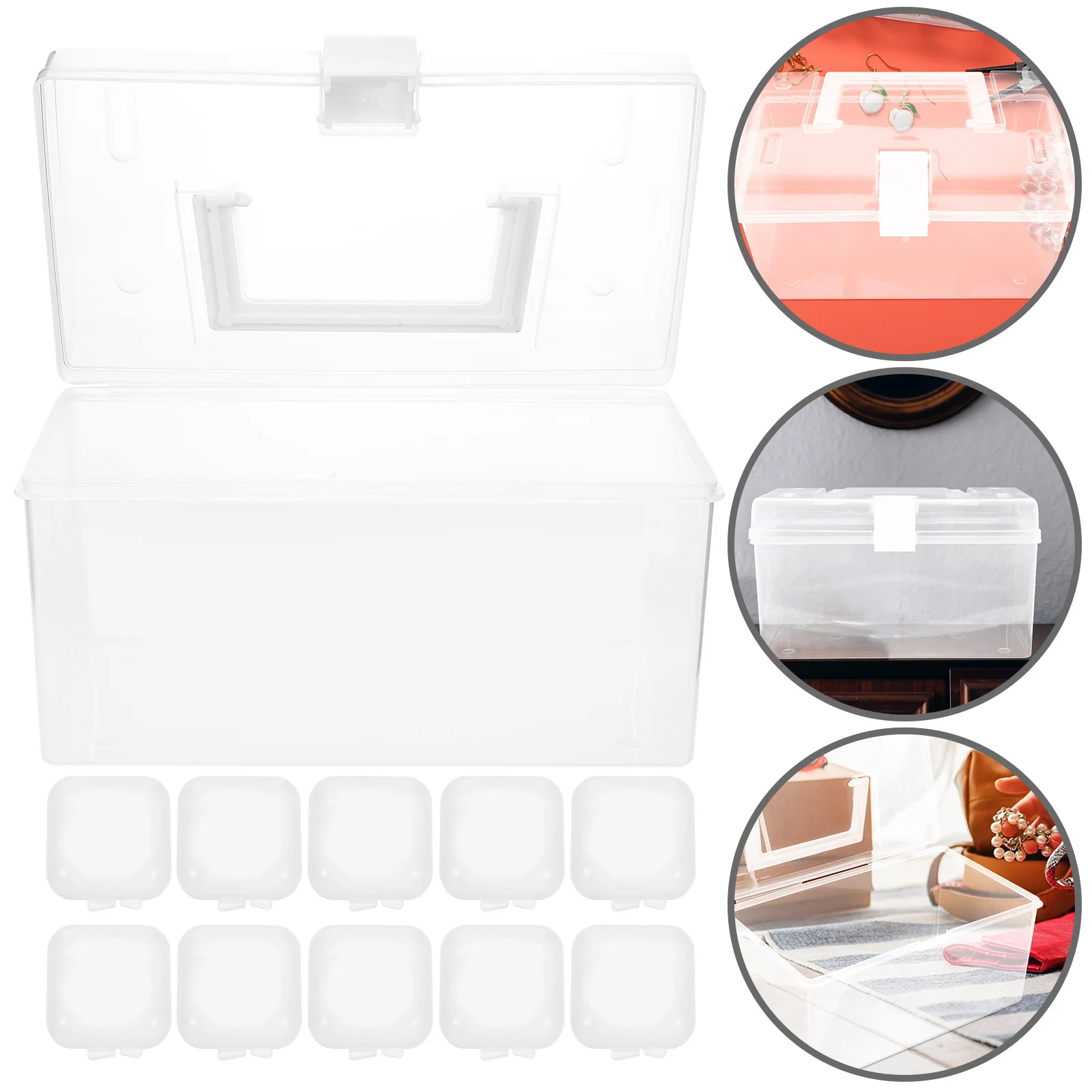 1Set Transparent Jewelry Organizer Box Mini Portable Storage Cases for Earrings Rings Small Travel Storage Bin Multi-Purpose
1Set Transparent Jewelry Organizer Box Mini Portable Storage Cases for Earrings Rings Small Travel Storage Bin Multi-Purpose