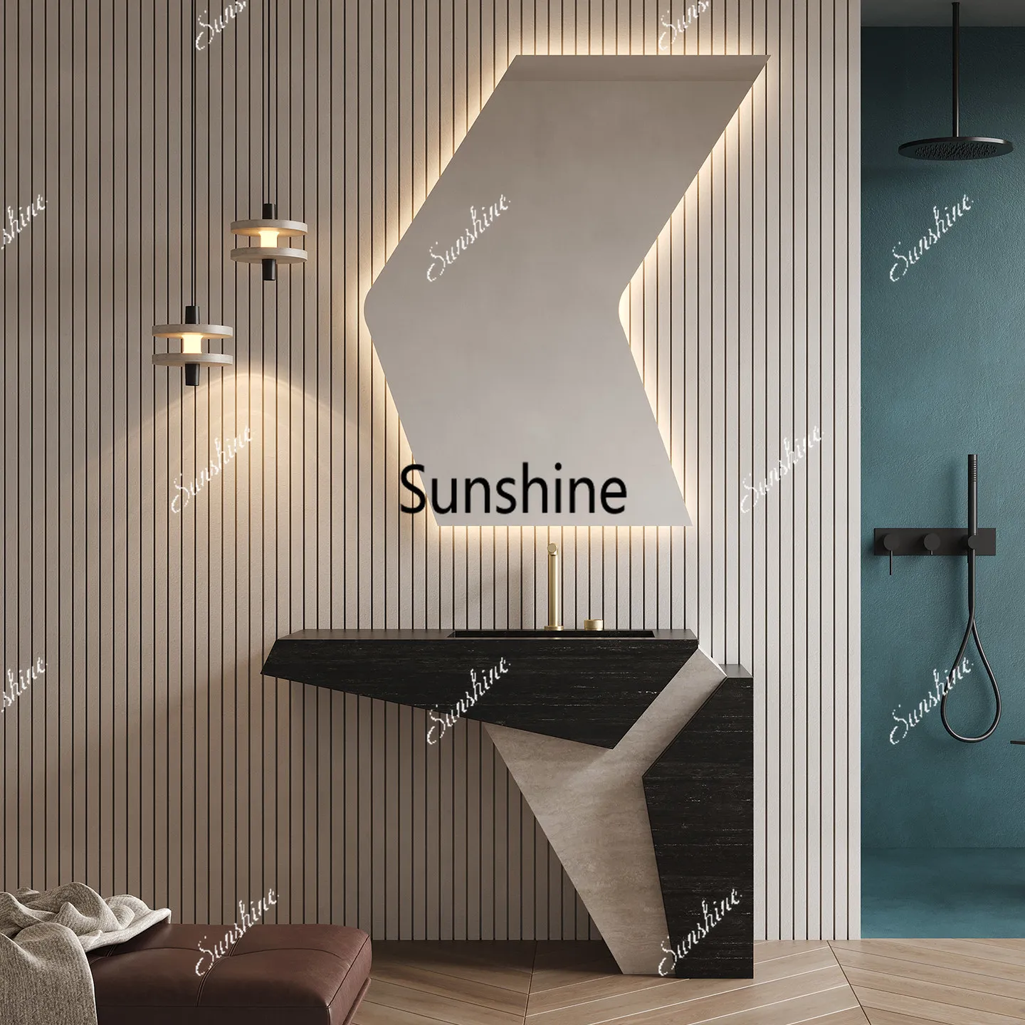 Floor-to-ceiling combination hotel villa exhibition hall minimalist washing table customization
Floor-to-ceiling combination hotel villa exhibition hall minimalist washing table customization
