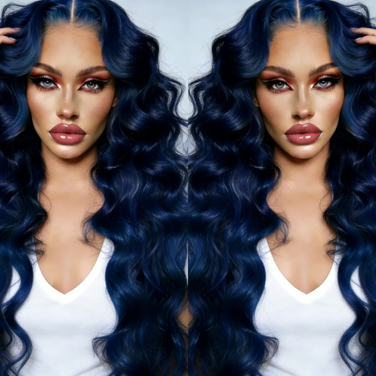 Sapphire Blue Color Body Wave Synthetic Lace Front Wig 13X4 Synthetic Wigs for Women Daily Use
Sapphire Blue Color Body Wave Synthetic Lace Front Wig 13X4 Synthetic Wigs for Women Daily Use