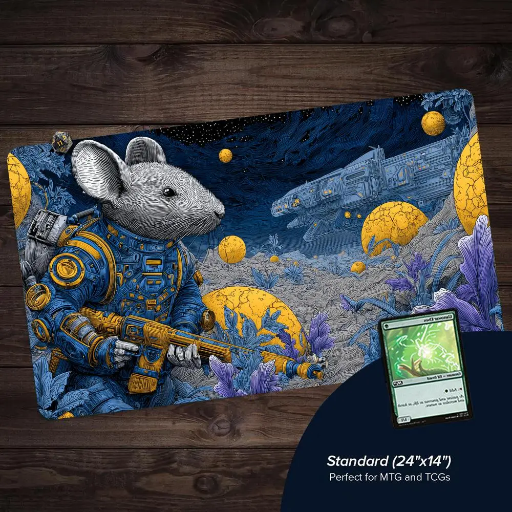 Alien Rat Warrior MTG Playmat Magic Card Mat with Stitched Edge Non-Slip Durable Tabletop playmat Board Game Mat for TCG
Alien Rat Warrior MTG Playmat Magic Card Mat with Stitched Edge Non-Slip Durable Tabletop playmat Board Game Mat for TCG