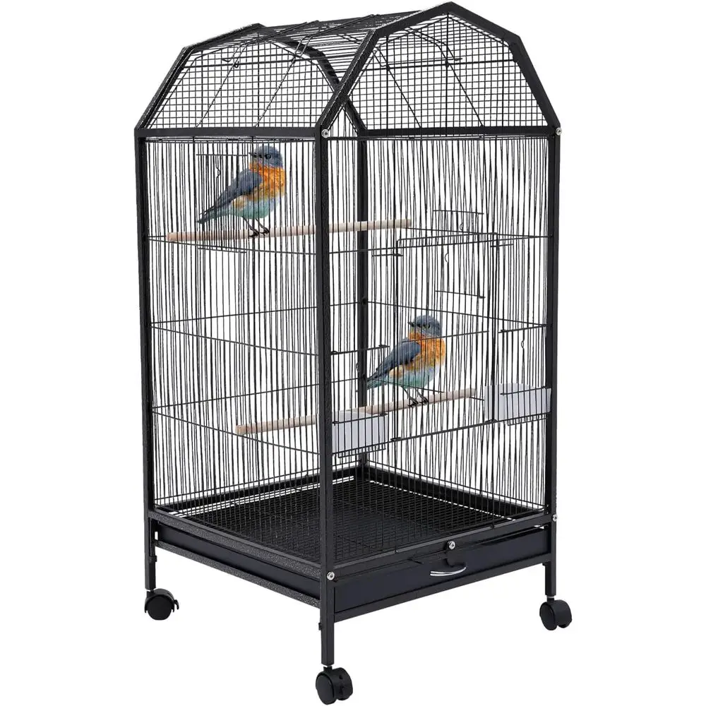 39.9 Large Open Top Bird Cage for Parakeets, Lovebirds, Canaries, Conures, Budgies, and Small Parrots with Removable Wheels - Bl
39.9 Large Open Top Bird Cage for Parakeets, Lovebirds, Canaries, Conures, Budgies, and Small Parrots with Removable Wheels - Bl