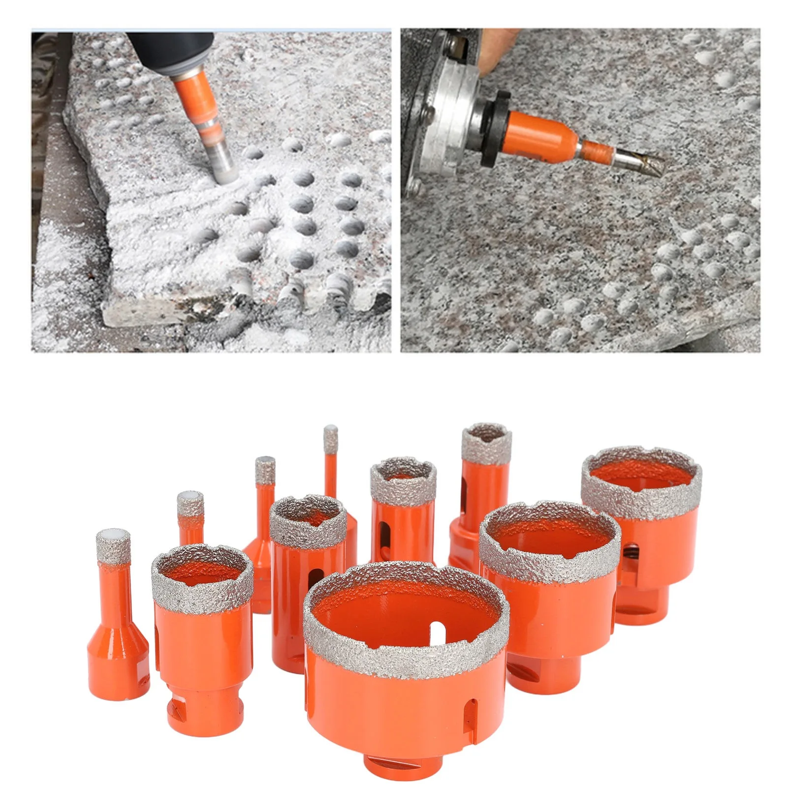 Hole Saw Kit U Slot Vacuum Brazing High Efficiency Hole Saw 6-68mm with Hex Conversion Shank for Ceramic Tile
Hole Saw Kit U Slot Vacuum Brazing High Efficiency Hole Saw 6-68mm with Hex Conversion Shank for Ceramic Tile