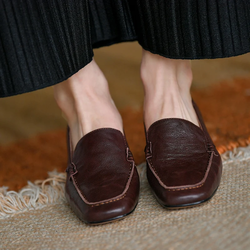 Slip-On Lady Pumps Dress Prom Career Shoes Real Leather Women Shoes Square Toe Footwear Spring Sheepskin Med Heel Daily Loafers
Slip-On Lady Pumps Dress Prom Career Shoes Real Leather Women Shoes Square Toe Footwear Spring Sheepskin Med Heel Daily Loafers