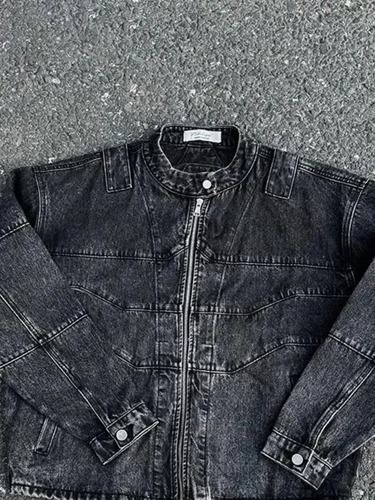 Waed Bla Denim Jaet Men's American Vintage Outerwear Skeleton Spine Structure Design Casual Long Sve round Ne
Waed Bla Denim Jaet Men's American Vintage Outerwear Skeleton Spine Structure Design Casual Long Sve round Ne