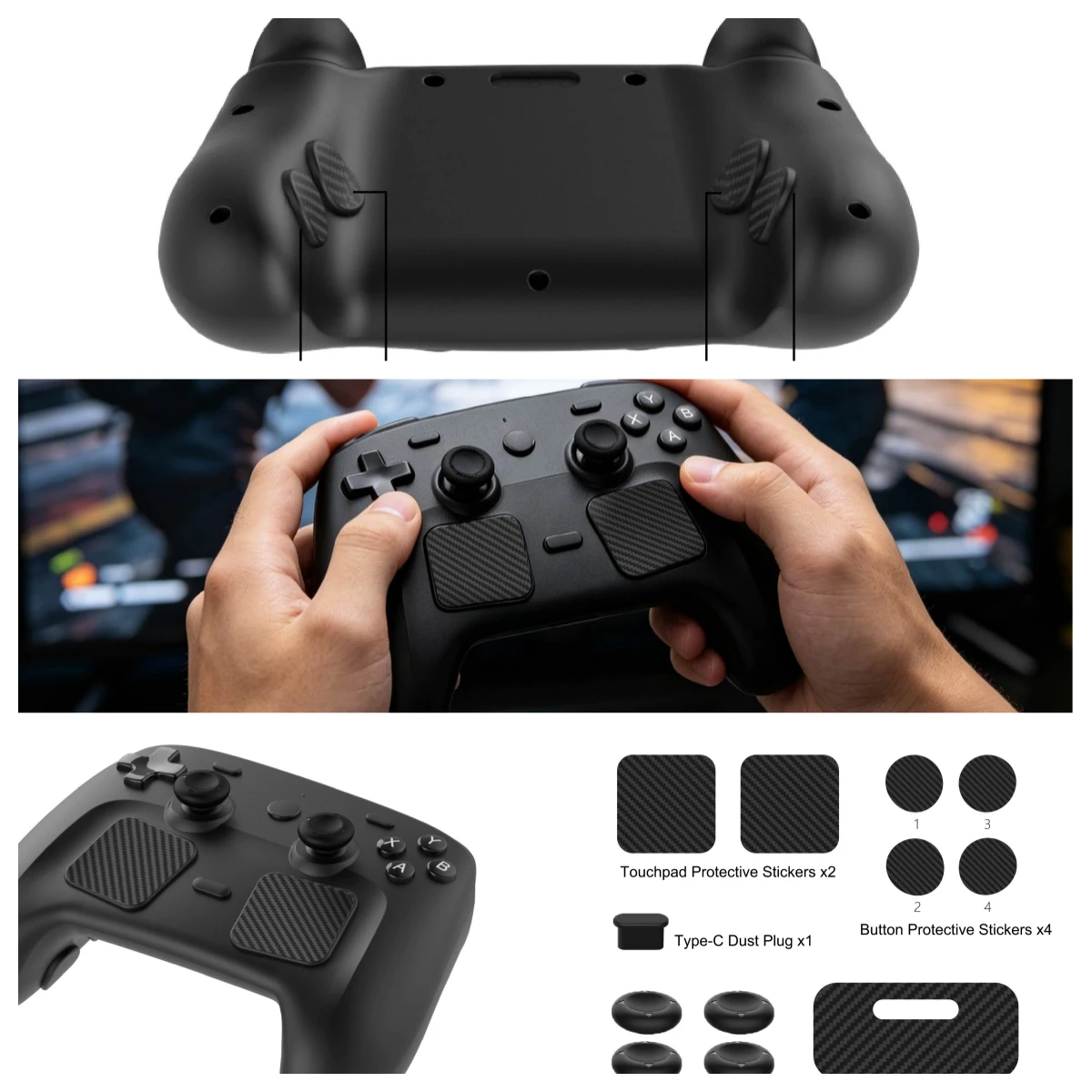 Custom Silicone Stick Caps For Steam Controller 2026,Protective Kit Touchpad Stickers Thumb Grips Dust Plug Button Covers
Custom Silicone Stick Caps For Steam Controller 2026,Protective Kit Touchpad Stickers Thumb Grips Dust Plug Button Covers