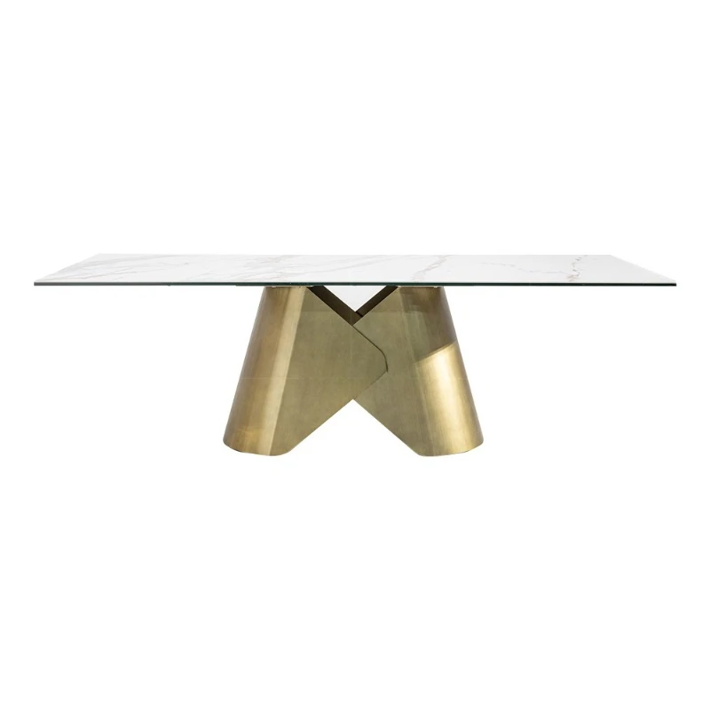 Light luxury Pandora rock slab dining table and chair combination modern simple living room home dining table rectangular
Light luxury Pandora rock slab dining table and chair combination modern simple living room home dining table rectangular