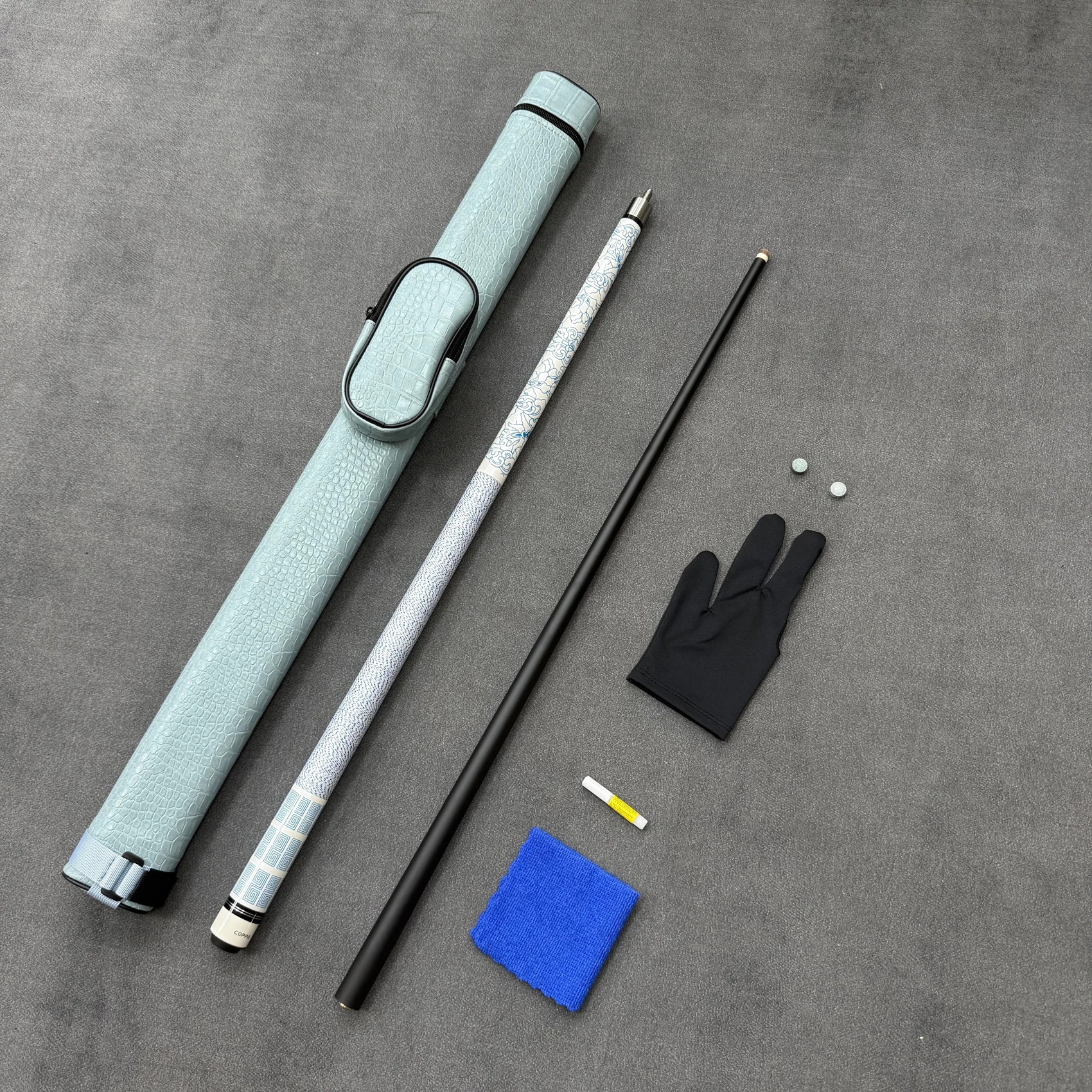 Black Tech Pool Cue 12.5mm Tip, Comfort Grip & Paint Finish, with Crocodile Texture Case + Free Gifts
Black Tech Pool Cue 12.5mm Tip, Comfort Grip & Paint Finish, with Crocodile Texture Case + Free Gifts