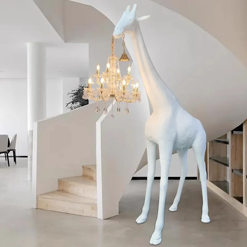 Villa lobby large luxury animal shape giraffe crystal floor lamp decoration living room designer creative art standing lamp
Villa lobby large luxury animal shape giraffe crystal floor lamp decoration living room designer creative art standing lamp