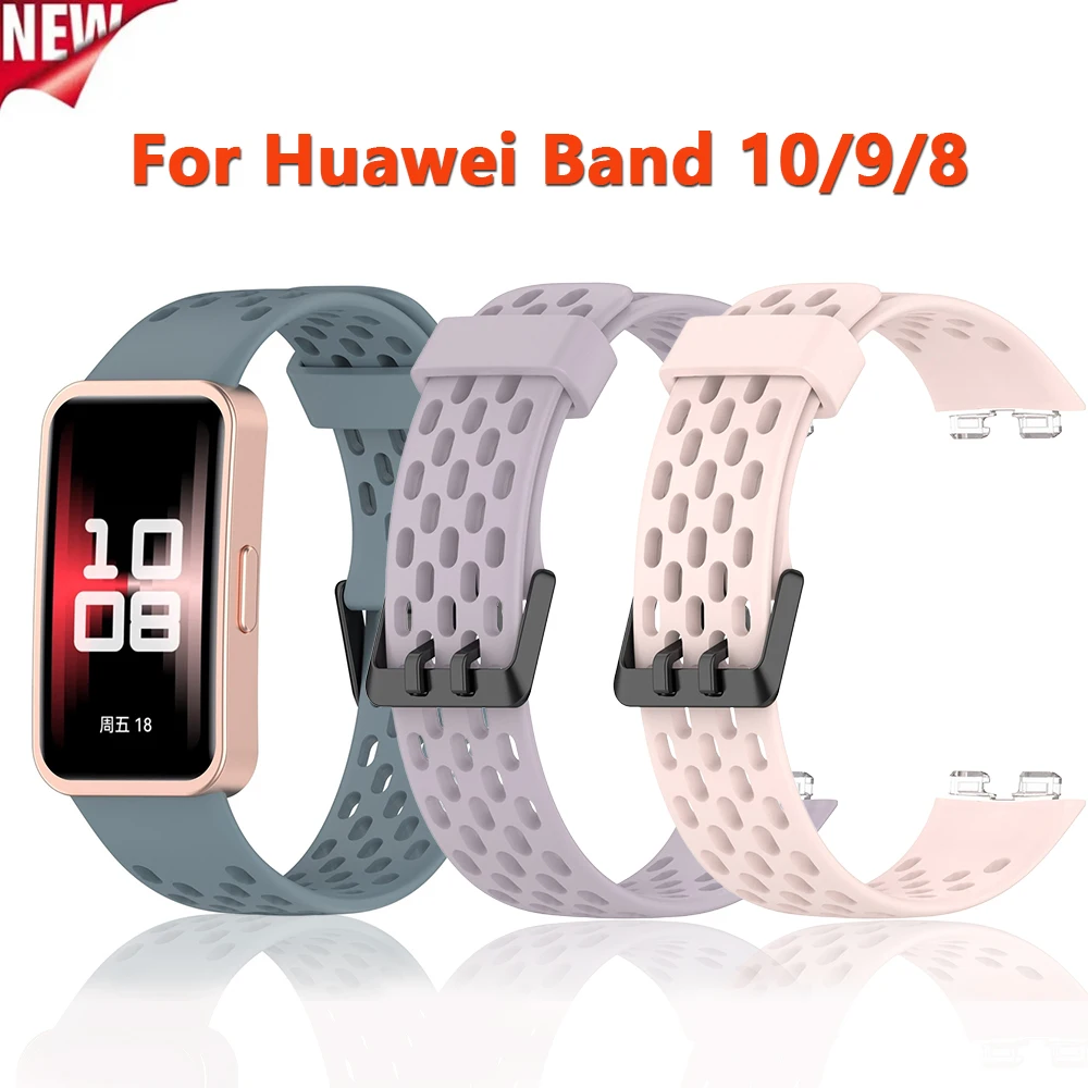 New Silicone Watch Strap Replacement Breathable Hole Smart Watch Bracelet Accessories Watchband for Huawei Band 10/9/8 Sports
New Silicone Watch Strap Replacement Breathable Hole Smart Watch Bracelet Accessories Watchband for Huawei Band 10/9/8 Sports