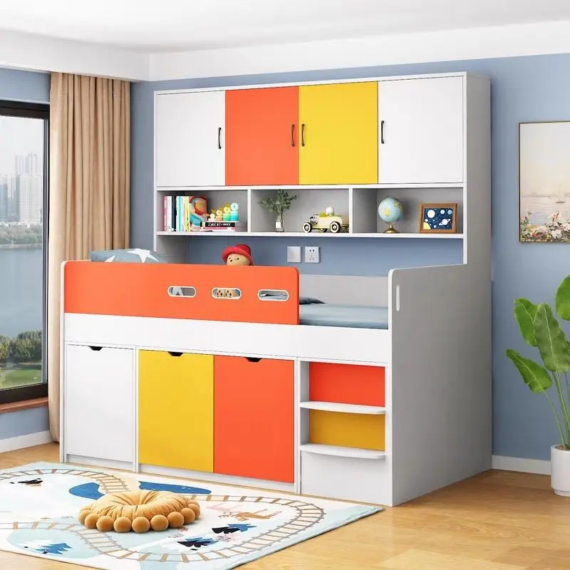 Tatami small apartment boys and girls study desk integrated combination wardrobe semi-high staircase bed multi-functional storag
Tatami small apartment boys and girls study desk integrated combination wardrobe semi-high staircase bed multi-functional storag