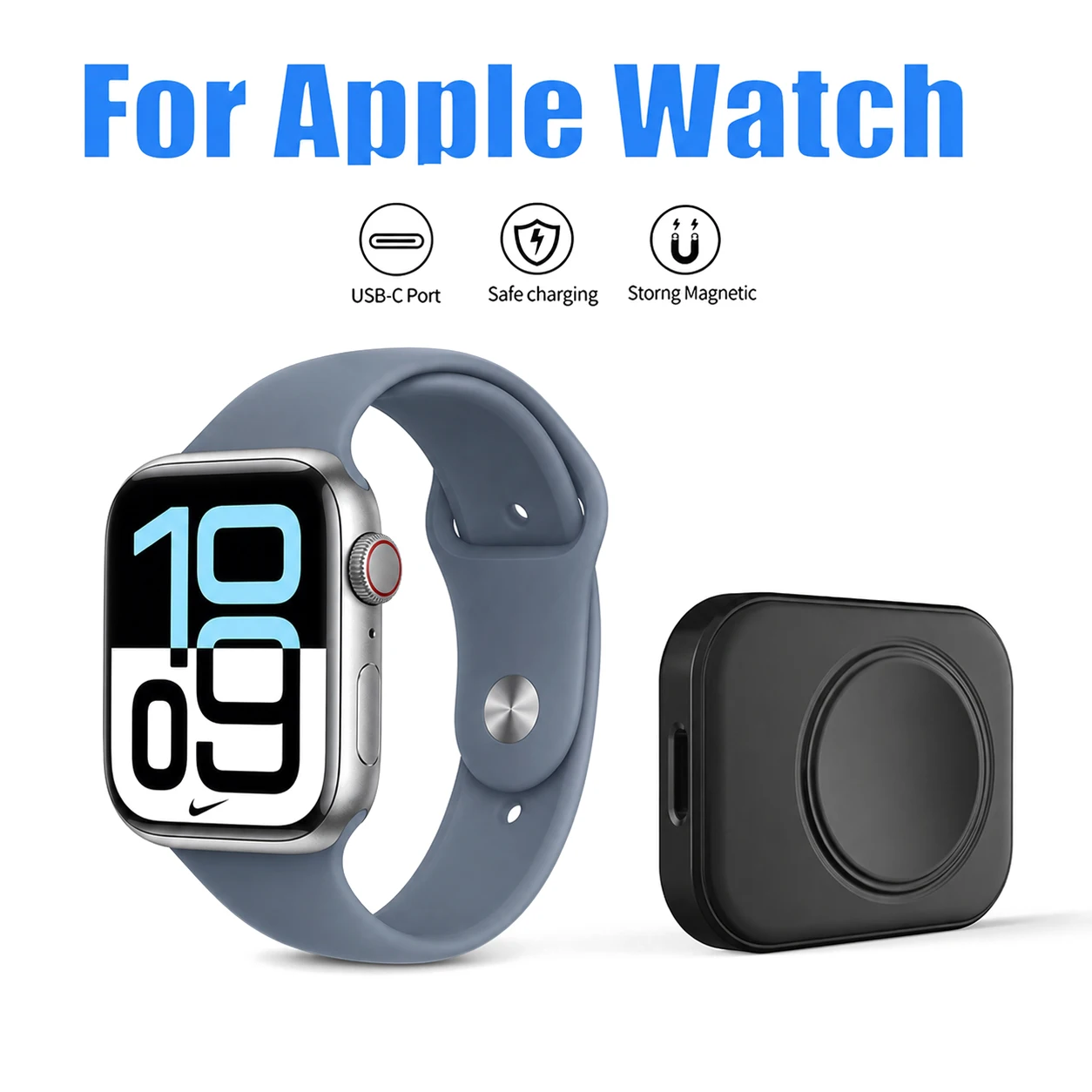 Wireless Watch Charging Dock Dual Interface Design For Apple Watch Series 10 9 8 7 6 5 4 3 2 1 Travel Adapter For Home & Office
Wireless Watch Charging Dock Dual Interface Design For Apple Watch Series 10 9 8 7 6 5 4 3 2 1 Travel Adapter For Home & Office