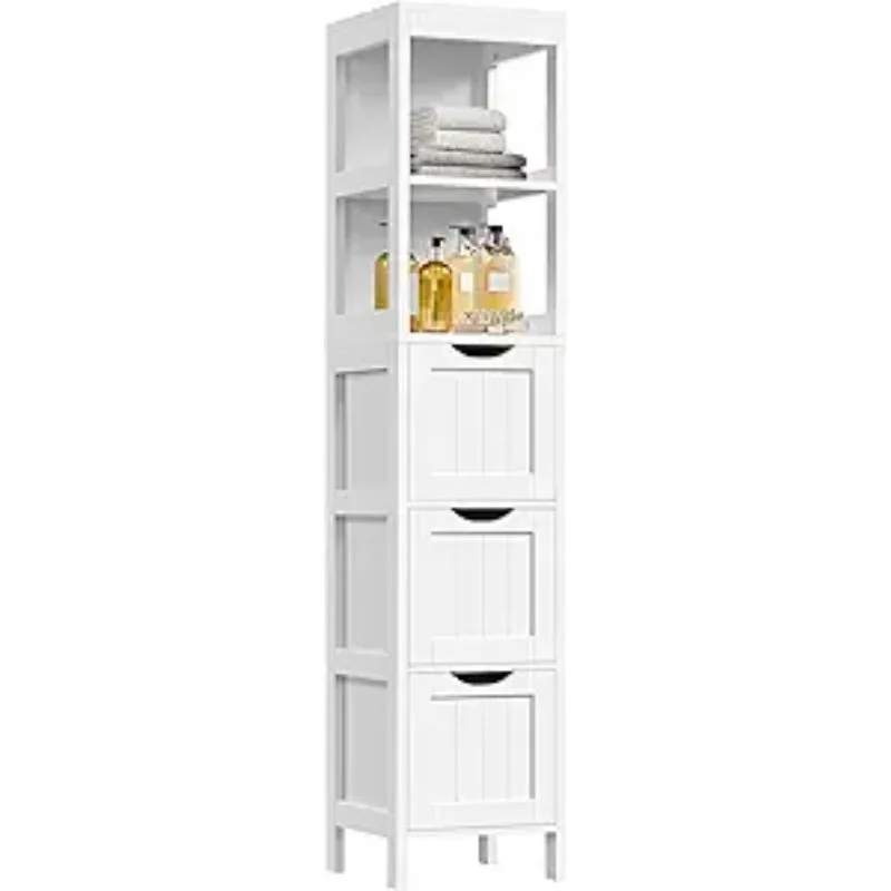 56” Tall Bathroom Storage Cabinet, Slim Storage Organizer with 3 Ders & 2 Shelves, Narrow reestanding loor Cabinet or Living Roo
56” Tall Bathroom Storage Cabinet, Slim Storage Organizer with 3 Ders & 2 Shelves, Narrow reestanding loor Cabinet or Living Roo
