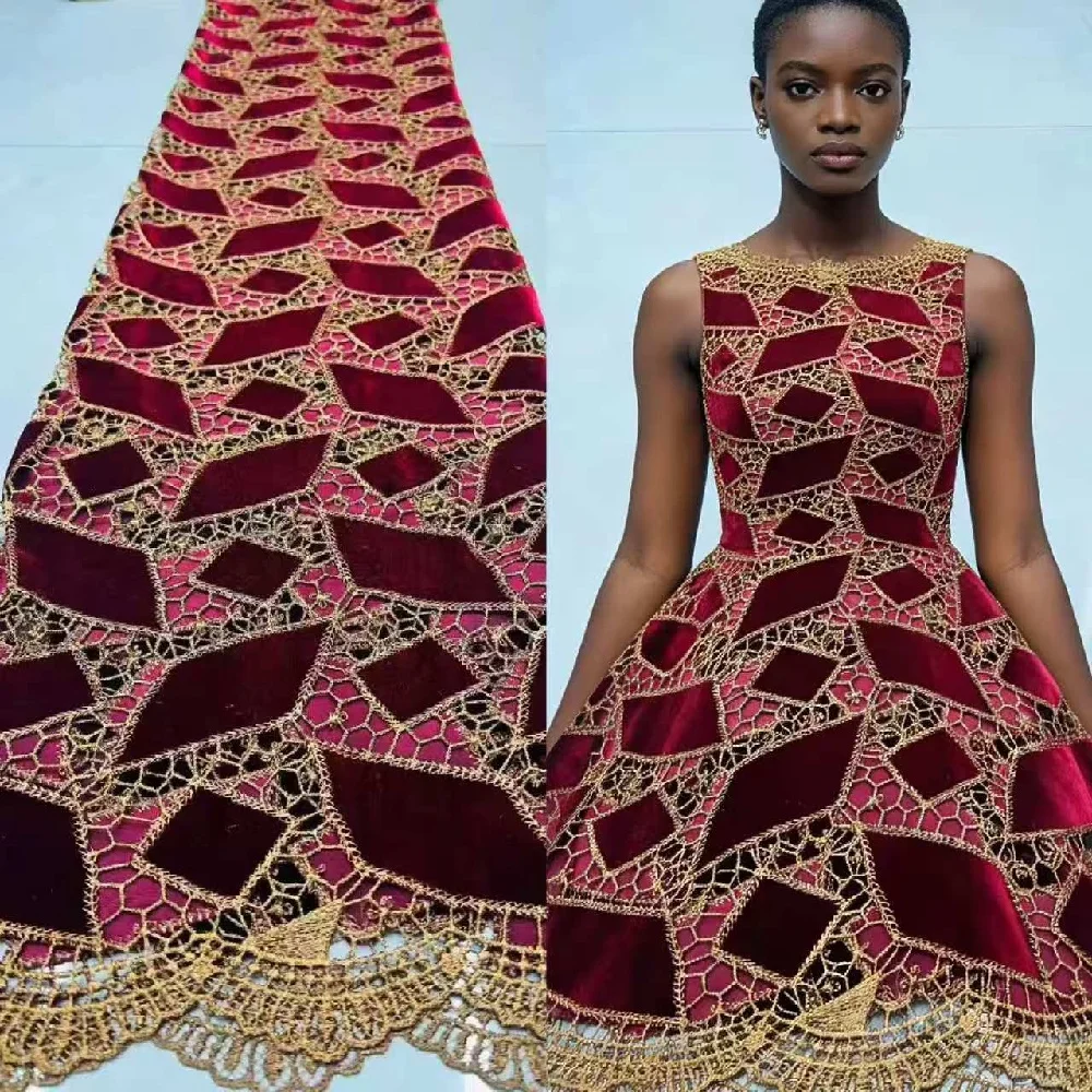 2026 Hot Selling African Lace With Velvet African Guipure Lace High Quality Embroidered Fabric For Wedding Women
2026 Hot Selling African Lace With Velvet African Guipure Lace High Quality Embroidered Fabric For Wedding Women