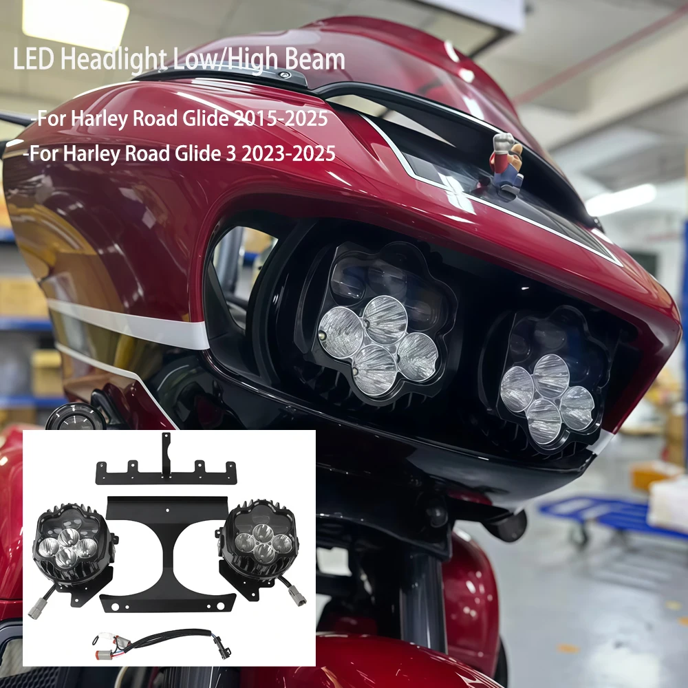 Новые аксессуары для мотоциклов для Harley Road Glide ST FLTRXST 2022 2023, фара ближнего/дального света, крышка лампы
Новые аксессуары для мотоциклов для Harley Road Glide ST FLTRXST 2022 2023, фара ближнего/дального света, крышка лампы