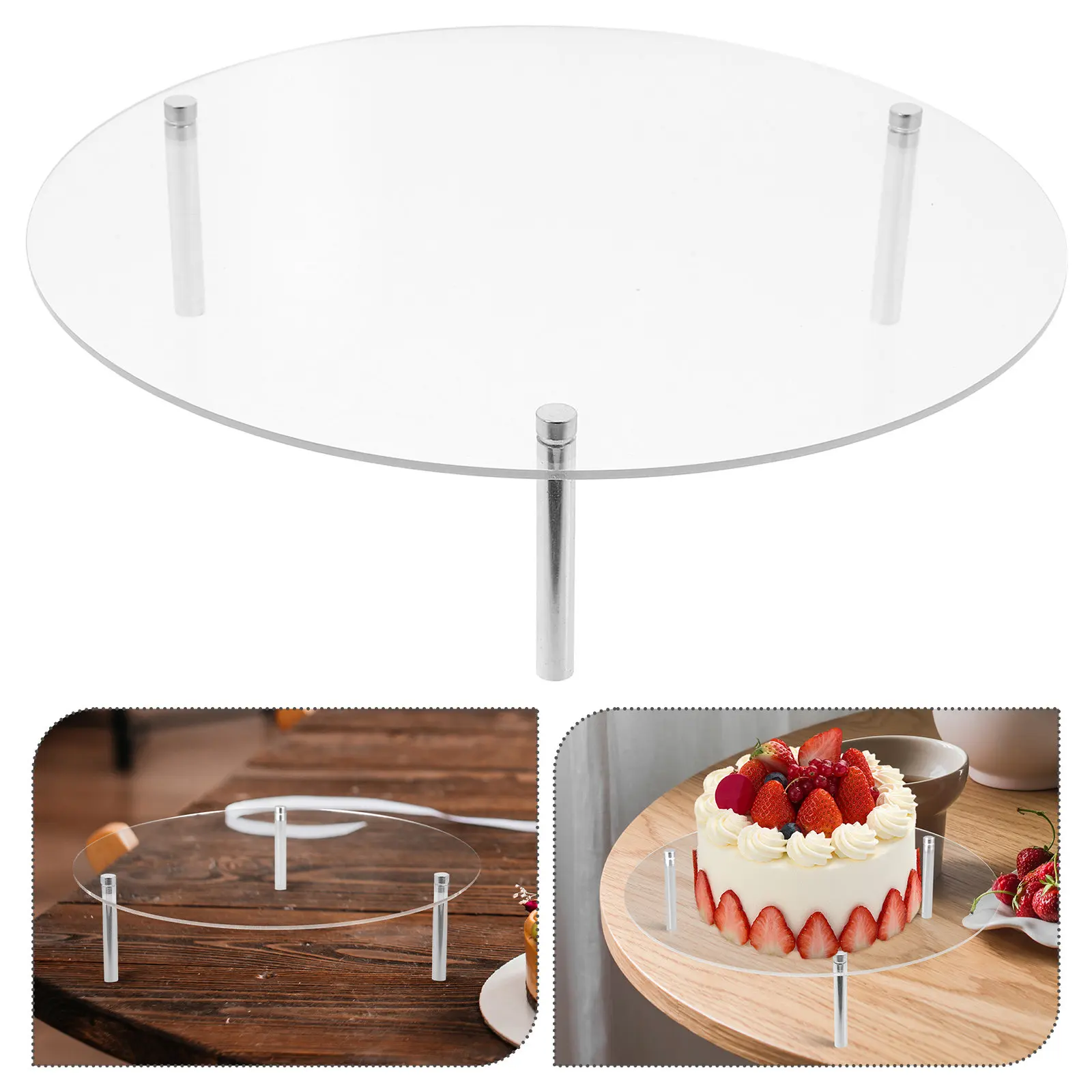 2 комплекта акриловых подставок для тортов: прозрачная многоярусная подставка с прочным металлическим основанием для выпечки, закусок, десертов и сервировочных башенок
2 комплекта акриловых подставок для тортов: прозрачная многоярусная подставка с прочным металлическим основанием для выпечки, закусок, десертов и сервировочных башенок