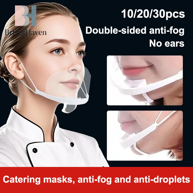 10/20/30Pcs Reusable Transparent Anti-fog Mask Cover Plastic Open Face Guard Restaurant School Plastic Anti-saliva Mouth Shield
10/20/30Pcs Reusable Transparent Anti-fog Mask Cover Plastic Open Face Guard Restaurant School Plastic Anti-saliva Mouth Shield
