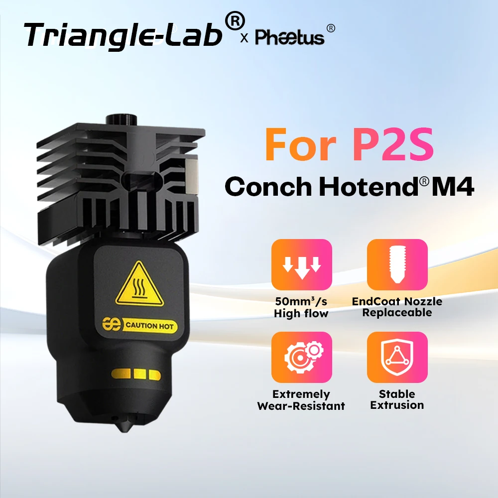 Trianglelab®&Phaetus®Conch Hotend®M4 For Bambu Lab P2S Hotend 0.2 0.4 0.6 0.8mm Endcoat Replaceable Nozzle High Flow