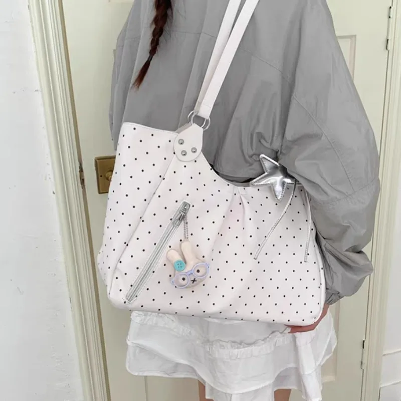 Polka Dot Casual Students Purse Large Capacity Tote Bag Fashion Sweet Shoulder Bag Cute Pendant Handbag PU Leather for Commute
Polka Dot Casual Students Purse Large Capacity Tote Bag Fashion Sweet Shoulder Bag Cute Pendant Handbag PU Leather for Commute