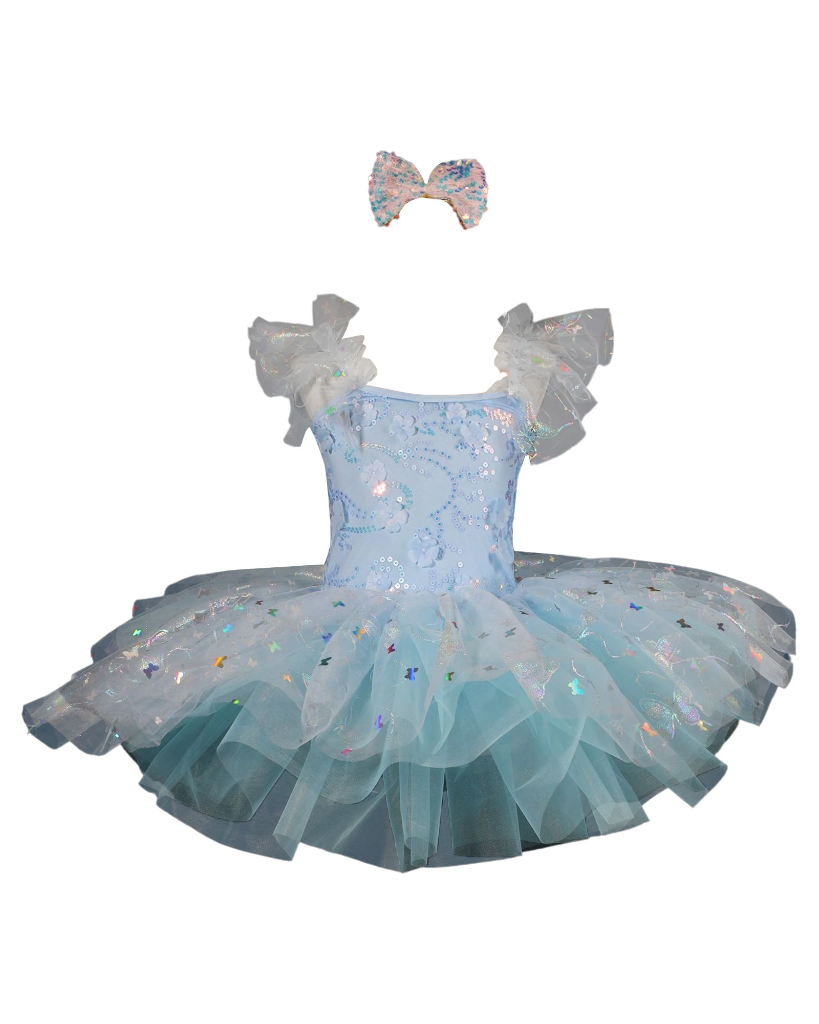 Kids Girls Ballet Dance Performance Costume Ruffle Flower Sequin Bodice Sparkly Butterfly Dress Ballerina Balet Professional Set
Kids Girls Ballet Dance Performance Costume Ruffle Flower Sequin Bodice Sparkly Butterfly Dress Ballerina Balet Professional Set