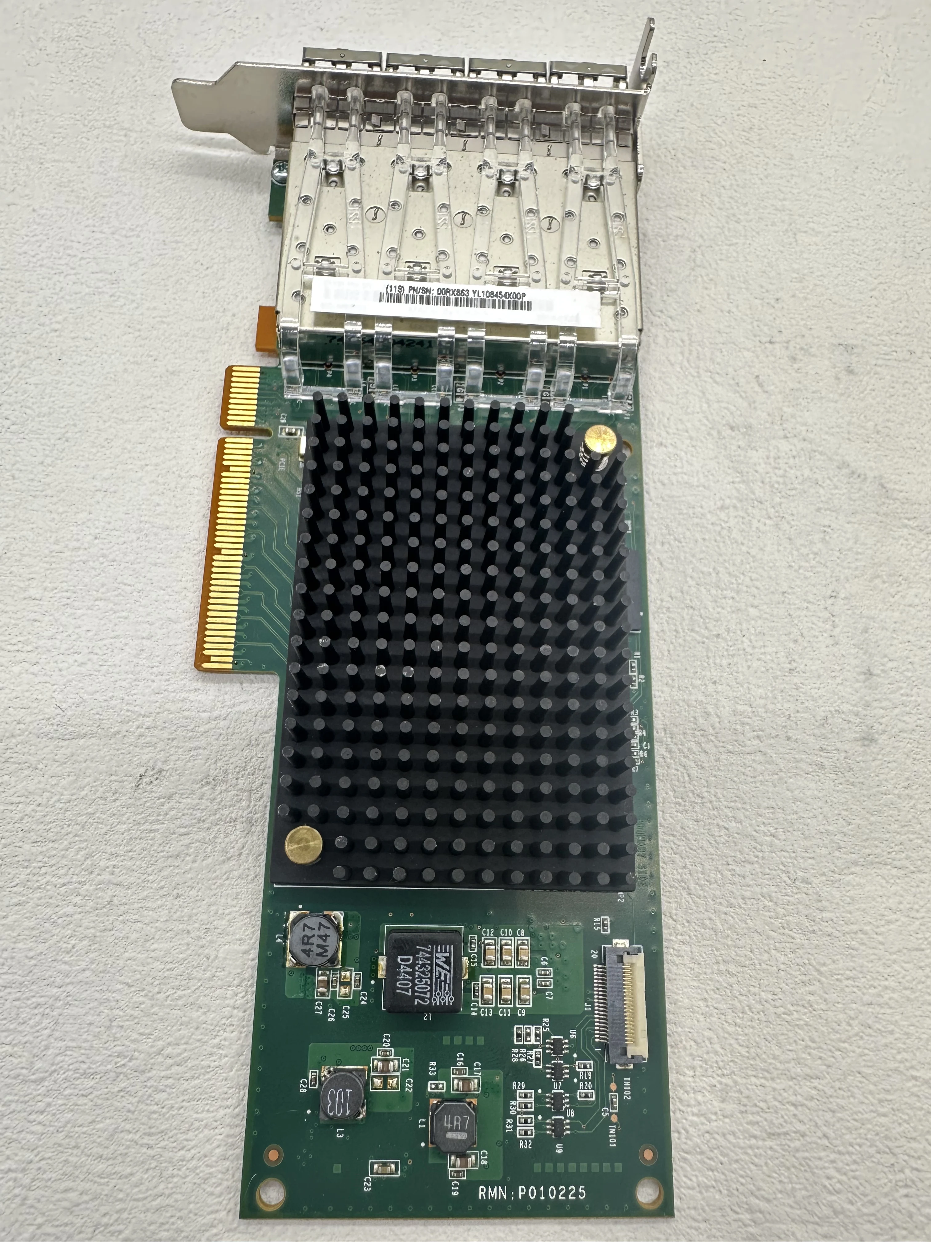 00RX863 PCIe3 4-port 10GbE SR Adapter
00RX863 PCIe3 4-port 10GbE SR Adapter