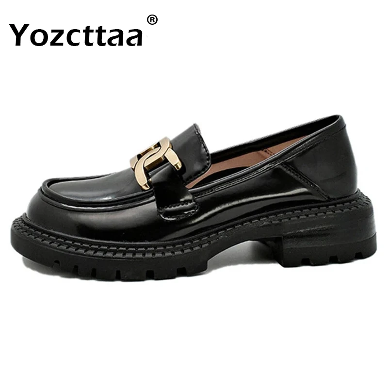 Yozcttaa Size 34-40 Women Real Leather Casual Loafers Fashion Chain Platform Thick Heels Pumps Vintage Office Lady 2024 Shoes
Yozcttaa Size 34-40 Women Real Leather Casual Loafers Fashion Chain Platform Thick Heels Pumps Vintage Office Lady 2024 Shoes