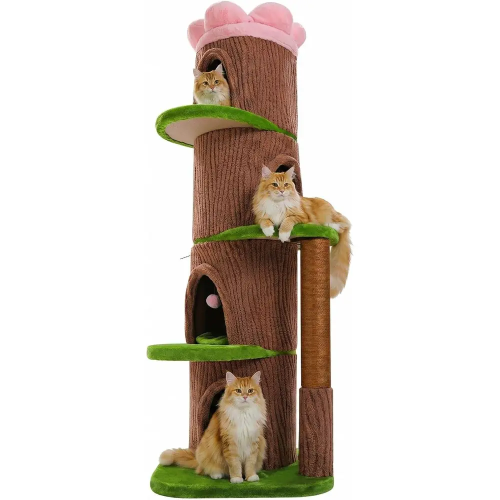 4-Condo 68.5 Tall Cat Tower with Top Bed and Thick Scratching Post for Large Indoor Cats
4-Condo 68.5 Tall Cat Tower with Top Bed and Thick Scratching Post for Large Indoor Cats
