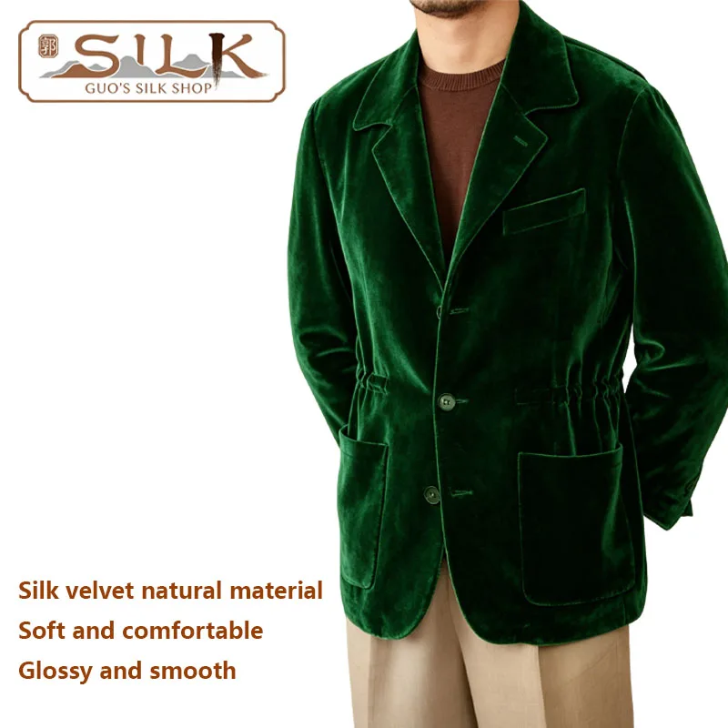 Natural Silk Velvet Men's Suit Elegant and Sophisticated Business Casual Jacket Luxury Men's Clothing Spring-Autumn
Natural Silk Velvet Men's Suit Elegant and Sophisticated Business Casual Jacket Luxury Men's Clothing Spring-Autumn