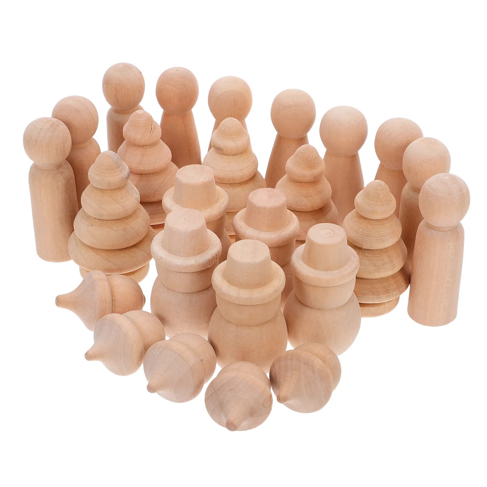 30Pcs Christmas Wooden Peg People Unfinished Natural Wood Figures Snowman Tree Pine Cone Shapes DIY Holiday Crafts Decoration
30Pcs Christmas Wooden Peg People Unfinished Natural Wood Figures Snowman Tree Pine Cone Shapes DIY Holiday Crafts Decoration