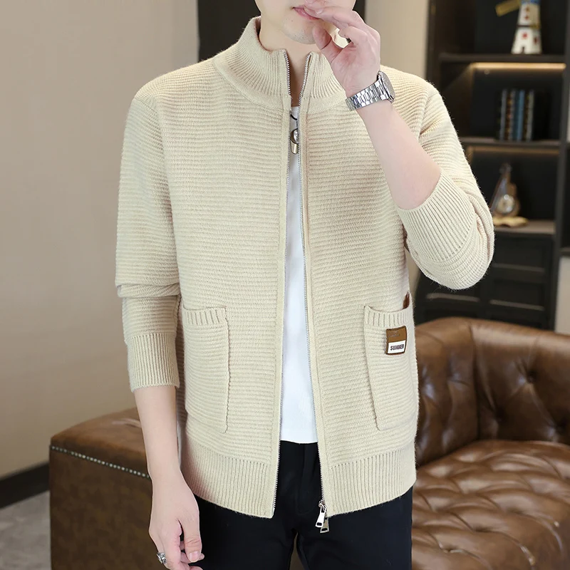 Мужской вязаный кардиган на молнии, однотонный, в полоску, повседневный, универсальный, весенне-осенний, молодежный, в японском стиле, простой свитер-жакет
Мужской вязаный кардиган на молнии, однотонный, в полоску, повседневный, универсальный, весенне-осенний, молодежный, в японском стиле, простой свитер-жакет