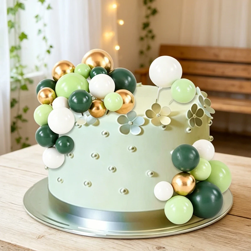 32Pcs Green Gold White Ball Cake Toppers Foam Balls Cake Picks for DIY Cupcake Wedding Birthday Baby Shower Party Decoration
32Pcs Green Gold White Ball Cake Toppers Foam Balls Cake Picks for DIY Cupcake Wedding Birthday Baby Shower Party Decoration
