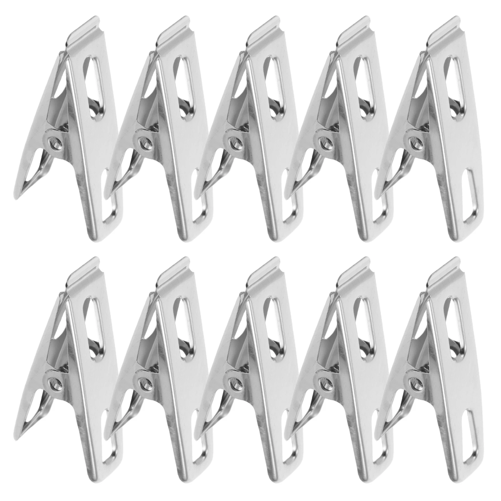 10pcs Stainless Steel Clips Durable Compact for Drying Clothes Quilts Versatile Travel Hangers Laundry RV Camping Gear
10pcs Stainless Steel Clips Durable Compact for Drying Clothes Quilts Versatile Travel Hangers Laundry RV Camping Gear