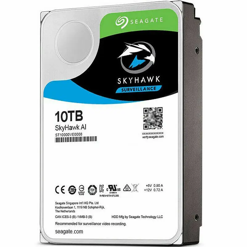 Жесткий диск Seagate SkyHawk AI 10 ТБ, 7200 об/мин, 256 МБ кэш-памяти SATA ST10000VE0008, НОВЫЙ
Жесткий диск Seagate SkyHawk AI 10 ТБ, 7200 об/мин, 256 МБ кэш-памяти SATA ST10000VE0008, НОВЫЙ