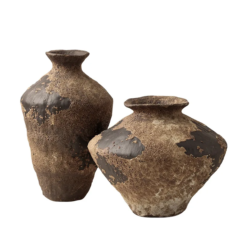 Retro wabi style ceramic vase ornament, living room flower arrangement high-end Jingdezhen dried flower Zen flower utensil
Retro wabi style ceramic vase ornament, living room flower arrangement high-end Jingdezhen dried flower Zen flower utensil