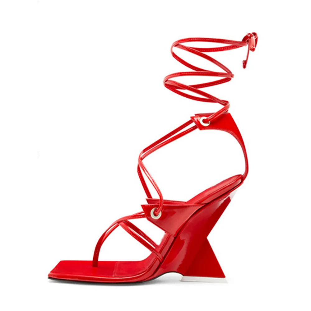 Red High Heels, Thick Heels, Sandals, Square Toe, Ankle Tie Up, Sexy European and American Large Size Women's Shoes, Sandals
Red High Heels, Thick Heels, Sandals, Square Toe, Ankle Tie Up, Sexy European and American Large Size Women's Shoes, Sandals