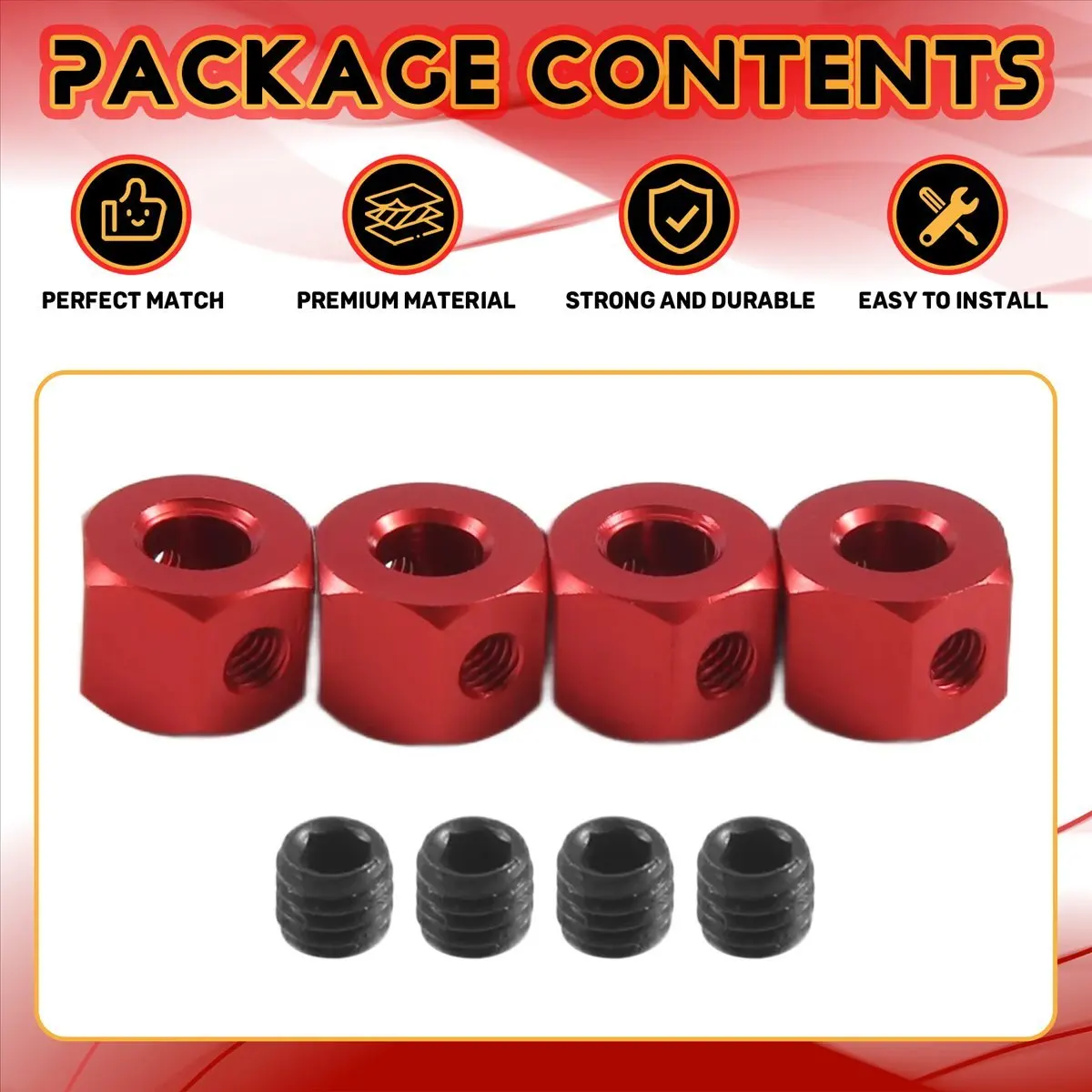 A48U 4PCS 5mm to 12mm Metal Combiner Wheel Hub Hex Adapter for WPL D12 C14 C24 B14 B16 MN D90 D91 RC Car Upgrade Parts,Red
A48U 4PCS 5mm to 12mm Metal Combiner Wheel Hub Hex Adapter for WPL D12 C14 C24 B14 B16 MN D90 D91 RC Car Upgrade Parts,Red