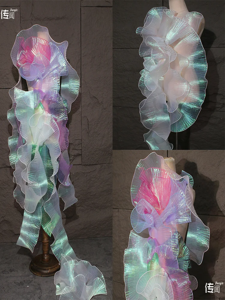 Handmade adient Color Lace Fabric Ornament Material Elely Pleated Organza for DIY Clothing Decoration eer Gossamer
Handmade adient Color Lace Fabric Ornament Material Elely Pleated Organza for DIY Clothing Decoration eer Gossamer