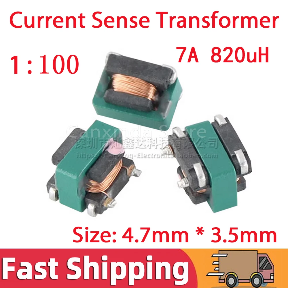 5pcs EE4.4 SMD 7A Current Transformer SMT Current Sense Transformer Turns Ratio 1:100 820uH inductance B82801A1824A100
5pcs EE4.4 SMD 7A Current Transformer SMT Current Sense Transformer Turns Ratio 1:100 820uH inductance B82801A1824A100