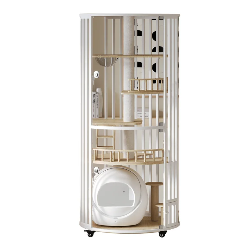 Large cylindrical 90 diameter cat villa 360 panoramic view four floors can move the house cat house cage
Large cylindrical 90 diameter cat villa 360 panoramic view four floors can move the house cat house cage