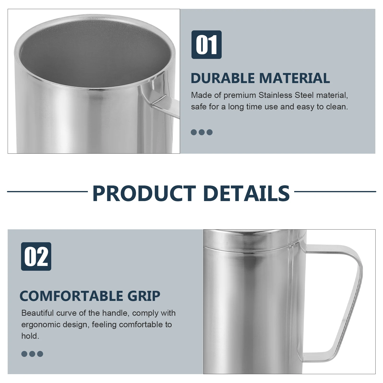Stainless Steel Mug Large Capacity Coffee Mugs Travel Cups Easy Clean Flat Bottom Kitchen Bar Supplies Practical Gift
Stainless Steel Mug Large Capacity Coffee Mugs Travel Cups Easy Clean Flat Bottom Kitchen Bar Supplies Practical Gift