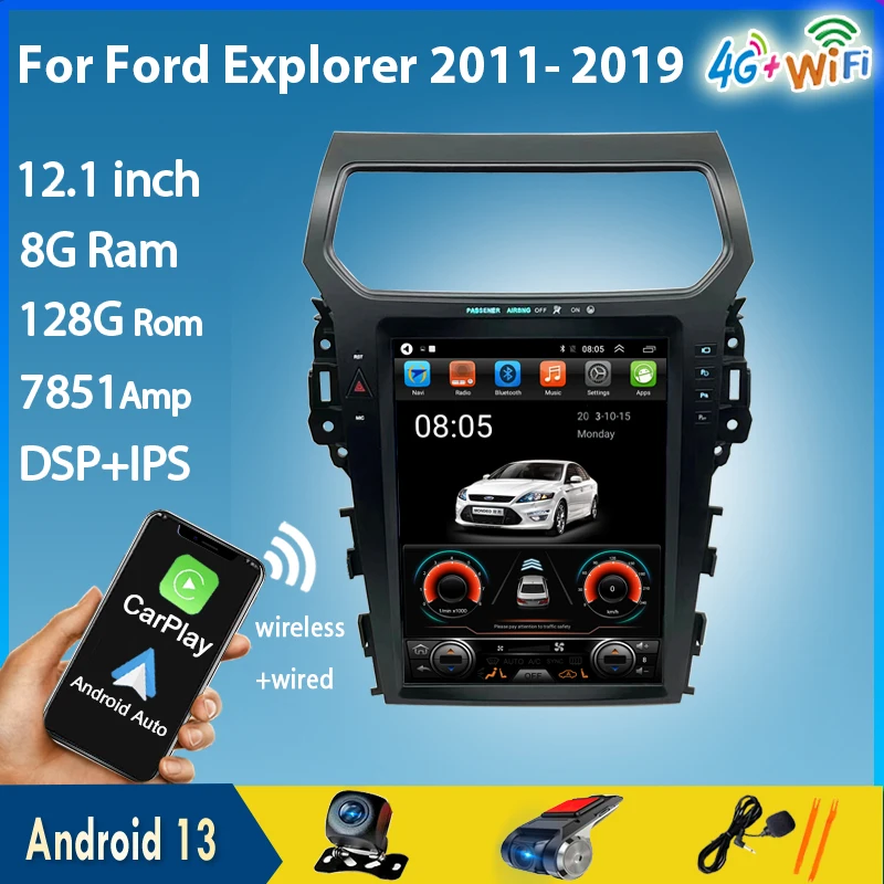 Автомагнитола для Ford Explorer 2011- 2019, 12,1 дюйма, Android, стерео, экран Tesla, мультимедийный плеер Carplay, авто, Wi-Fi, 4G, GPS-навигация
Автомагнитола для Ford Explorer 2011- 2019, 12,1 дюйма, Android, стерео, экран Tesla, мультимедийный плеер Carplay, авто, Wi-Fi, 4G, GPS-навигация