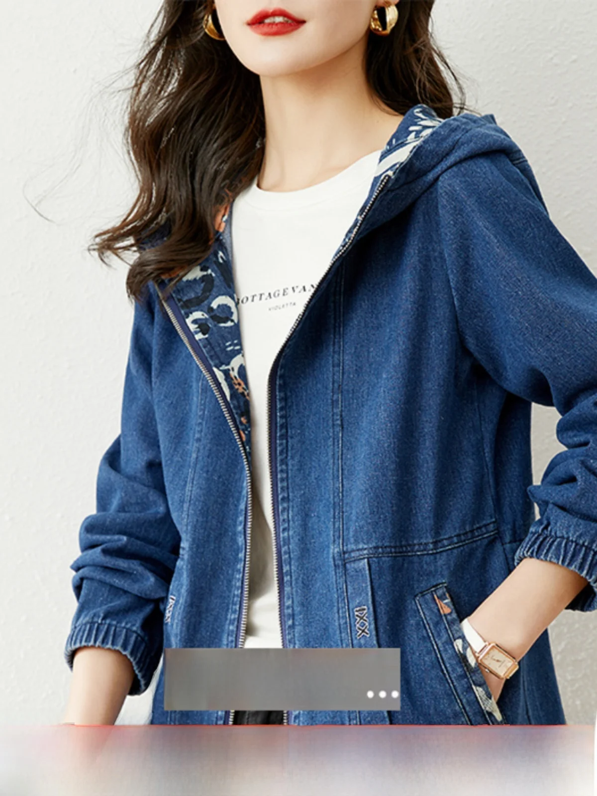 ort Women's Denim Jaet Spring Autumn Hooded Patchwork Color Zipper Closure Casual Sle Comfortable Fit Long Sve Coat
ort Women's Denim Jaet Spring Autumn Hooded Patchwork Color Zipper Closure Casual Sle Comfortable Fit Long Sve Coat