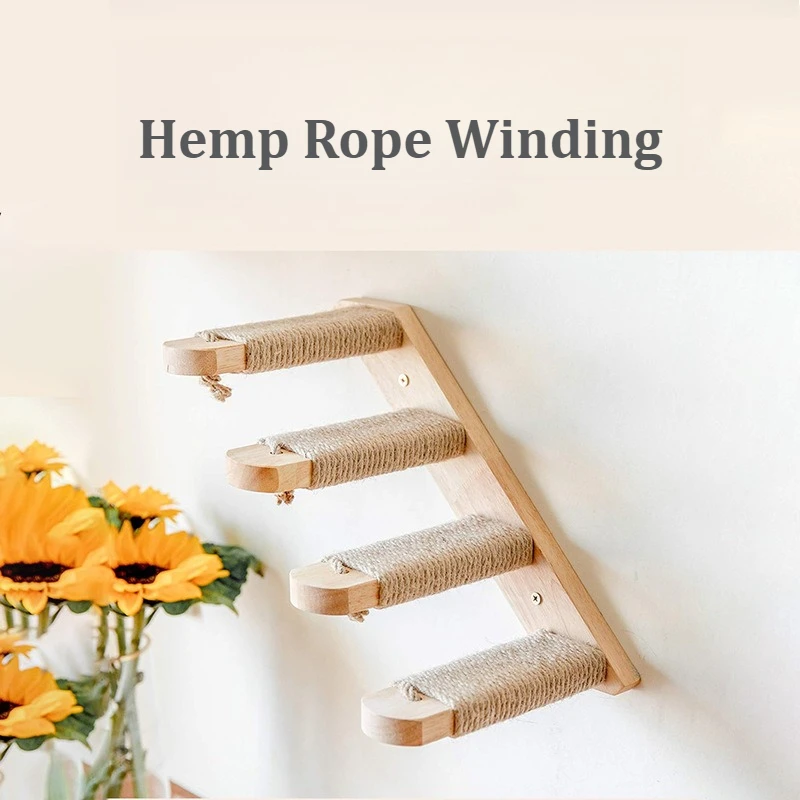 Wall-mounted Cat Tree Solid Wood Cat Multi-layer Ladder Climbing Wall Cats Stair Non-slip Hemp Rope Catnap Scratching Pads
Wall-mounted Cat Tree Solid Wood Cat Multi-layer Ladder Climbing Wall Cats Stair Non-slip Hemp Rope Catnap Scratching Pads