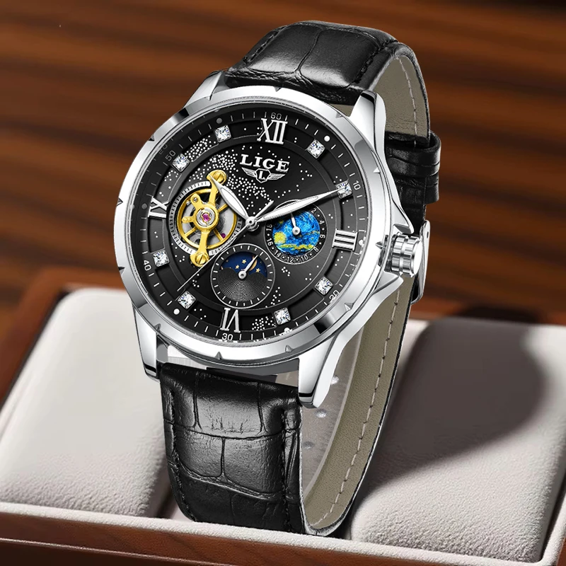 2026 LIGE New Retro Automatic Watches For Men Fashion Business Watch Men Military Leather Waterproof Men's Mechanical Wristwatch
2026 LIGE New Retro Automatic Watches For Men Fashion Business Watch Men Military Leather Waterproof Men's Mechanical Wristwatch