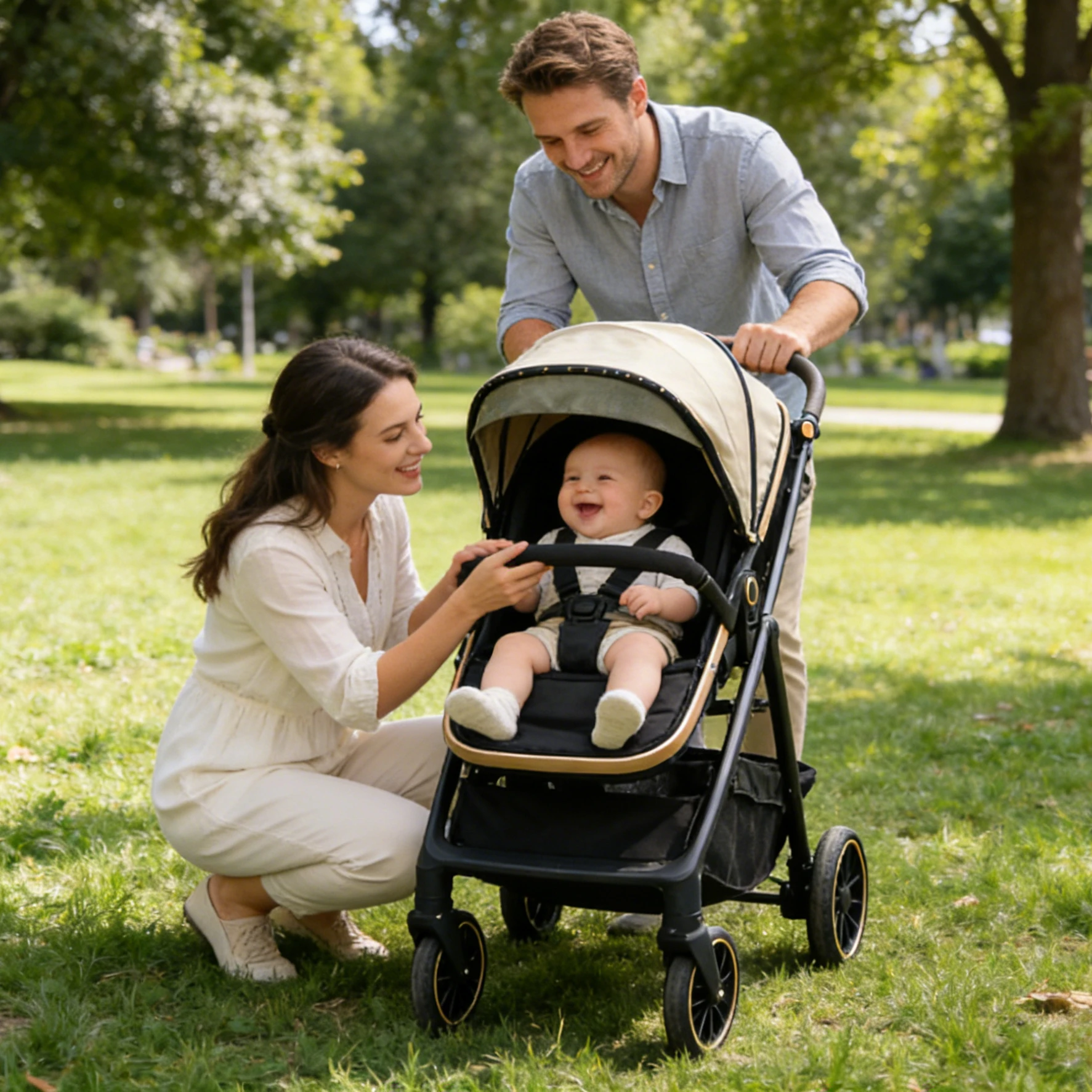 High Landscape Lightweight Baby Stroller Reclining Foldable Dual Direction Shock Absorption Four Wheels Suitable for All
High Landscape Lightweight Baby Stroller Reclining Foldable Dual Direction Shock Absorption Four Wheels Suitable for All