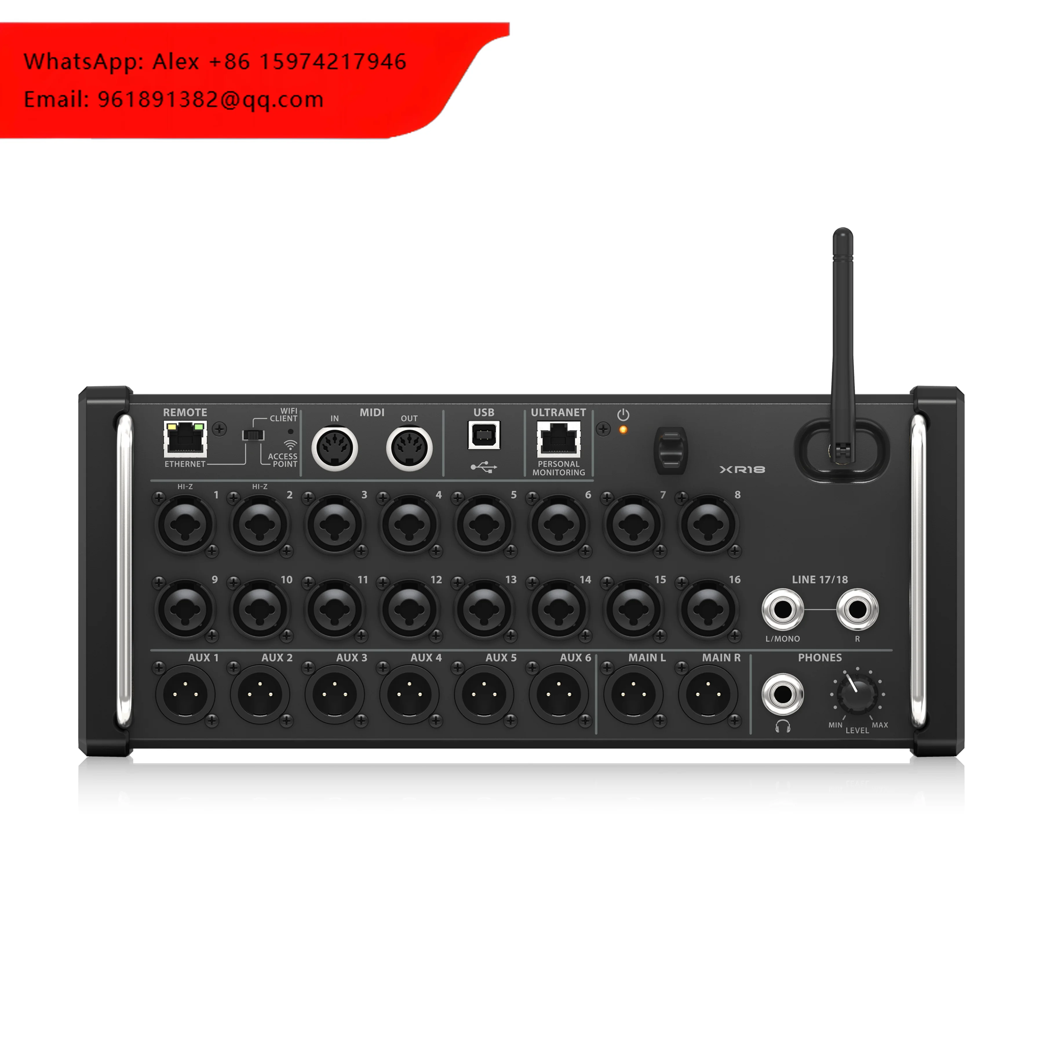 XR18 18-Channel Digital Mixing Console With Bluetooth/USB Plastic & Metal Construction Studio & DJ Use Multi-Track Recording
XR18 18-Channel Digital Mixing Console With Bluetooth/USB Plastic & Metal Construction Studio & DJ Use Multi-Track Recording